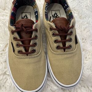 Vans Era 59 Aztec Canvas Sneakers Men's Boys Size 4.5 Brown Casual